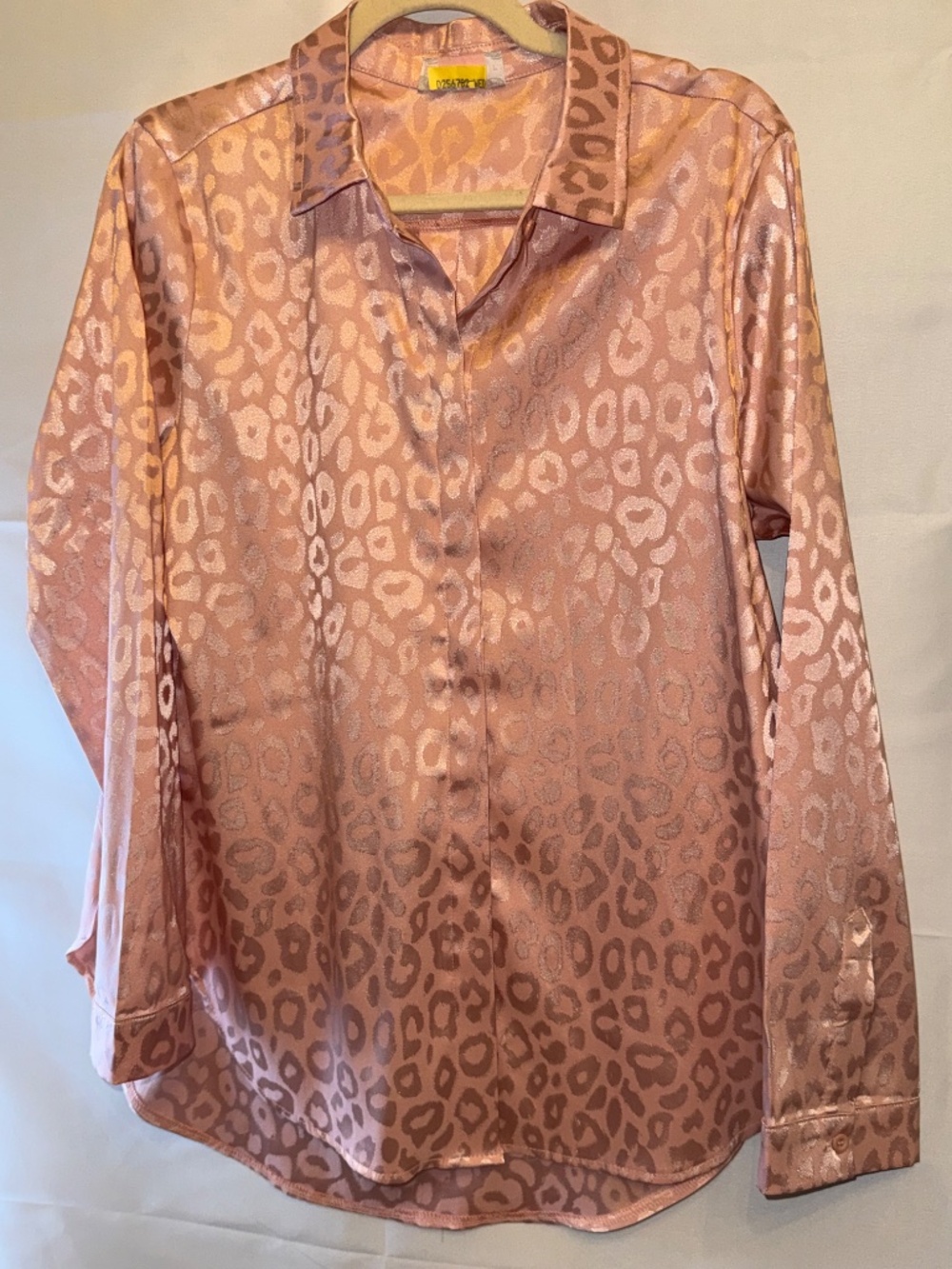 C+D+M Leopard Print Button Down Blouse (L)